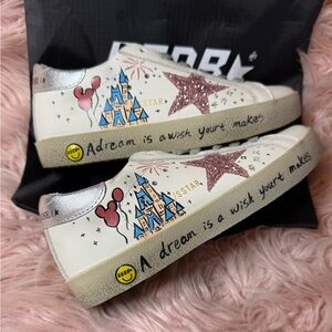 GOLDEN GOOSE  high quality kids custom INSPIRED DISNEY sneakers size 32 (2Y)